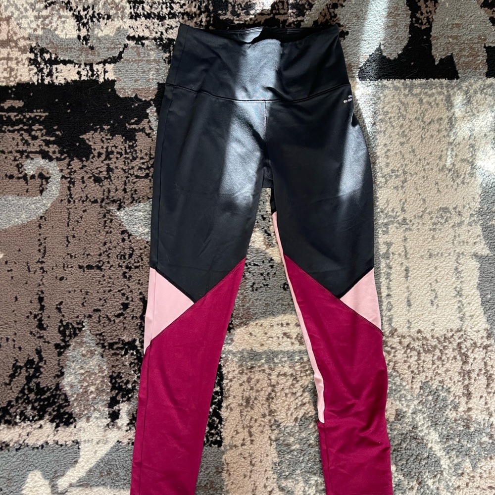 BCG: (SMALL) Pink Color Block Athletic Leggings